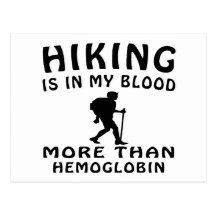 Hiking Design Postcard