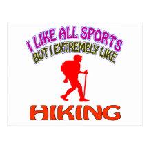 Hiking designs postcards