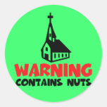 Hilarious atheist round sticker