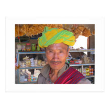 Hill Tribe Man near Kalaw, Myanmar Post Card