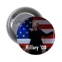 Hillary 08 pinback button