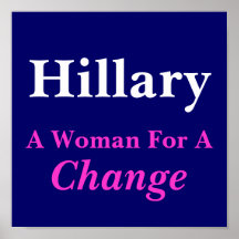 Hillary, A Woman For A Change Poster