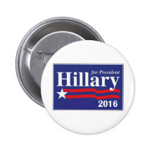Hillary Clinton For President 2016 Button Pin
