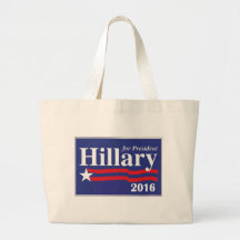 Hillary Clinton for President 2016 Canvas Bags