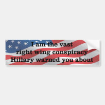 Hillary warned you Bumper sticker flag background