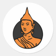 Hindu Buddha Round Stickers