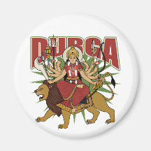 Hindu Durga Fridge Magnet