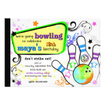 Hip and Colourful Bowling Invitation