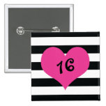 Hip Chick 16th Brithday Button