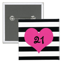 Hip Chick 21st Brithday Button