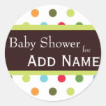 Hip dots Baby Shower Sticker