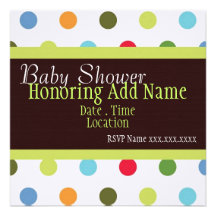 Hip Dots Unisex Baby Shower Invitation