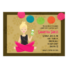 HIP & GROOVY SWEET 16 SIXTEEN Birthday 5x7 Personalized Announcement