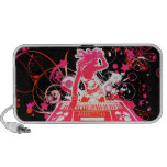 hip hop deejay chic girl  vector illustration iPhone speakers