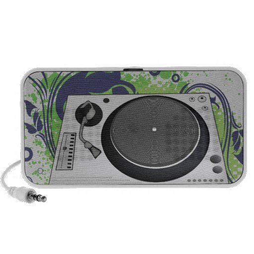 hip hop deejay turntable  vector illustration iPhone speakers
