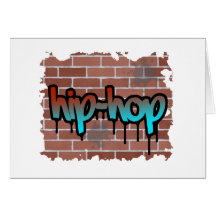 hip hop graffiti  design greeting card