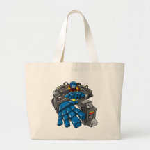 Hip Hop Robot Canvas Bags