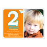 Hip Paper Aeroplane Two Year Photo Invite 1