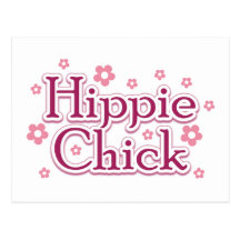 Hippie Chick Postcard