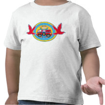 Hippie Girl with Camper Van & Doves T Shirt
