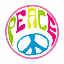 Hippie Peace Sign Acrylic Cut Out