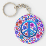 Hippie Peace Sign Keychains