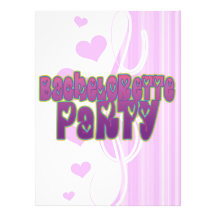hippie purple heart bachelorette party fun custom invites