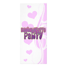 hippie purple heart bachelorette party fun personalized invite