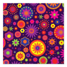 Hippie Purple Rainbow Flowers Photo