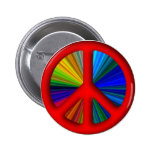 Hippie Trippy Peace Sign Buttons