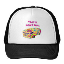 hippie van retro  how i roll mesh hats
