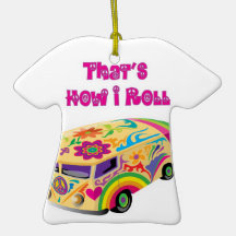 hippie van retro  how i roll christmas tree ornaments