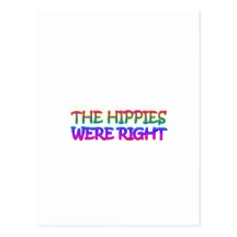 hippies post card