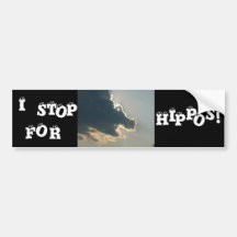 Hippo Cloud Bumper Sticker