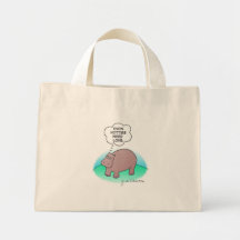 Hippo Hotty Canvas Bag