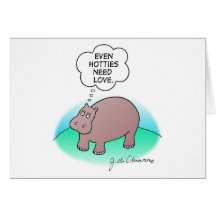 Hippo Hotty Greeting Card