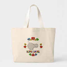 Hippo Lover Canvas Bag