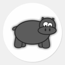 Hippo Sticker