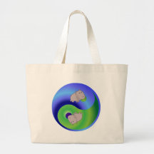 Hippo Yin Yang Tote Bag