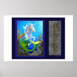 Hippocampus Sea Horse Dragon Print