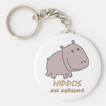 Hippos are Awesome Key Chains