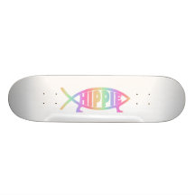 Hippy fish Rainbow Skate Board Deck