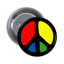 Hippy Groovy Peace Symbol Pin