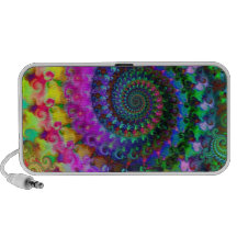 Hippy Rainbow Fractal Pattern Mini Speakers