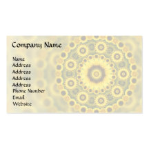 Hippy Sunflower Fractal Mandala Pattern Business Card Template