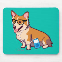 Hipster Corgi Mousepad (without text)