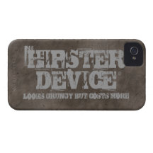 Hipster Device, Looks Grungy But Costs More iPhone iPhone 4 Case-Mate Cases