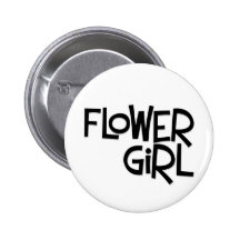 Hipster Flower Girl Buttons