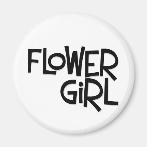 Hipster Flower Girl Magnets