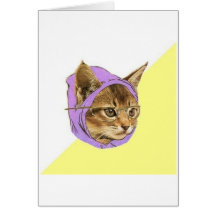 Hipster Kitty Cat Advice Animal Meme Card